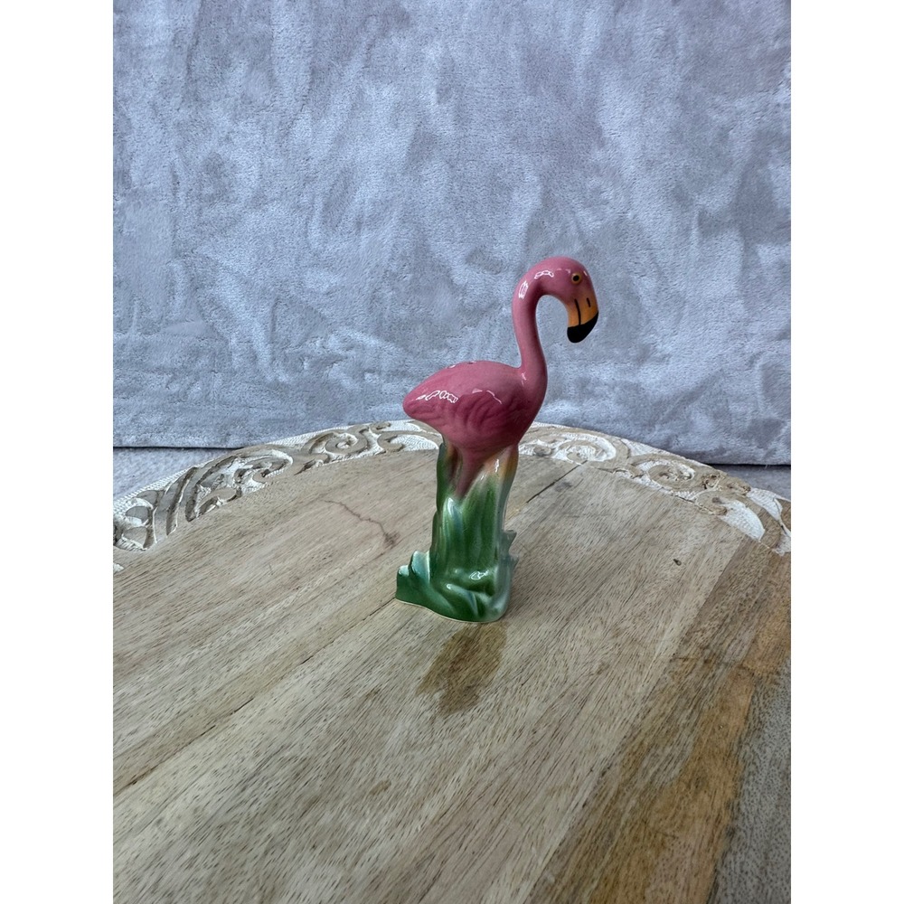 Ronnie's Ceramic Pink Flamingo Salt and Pepper Shaker Vintage Tropical Decor 5"